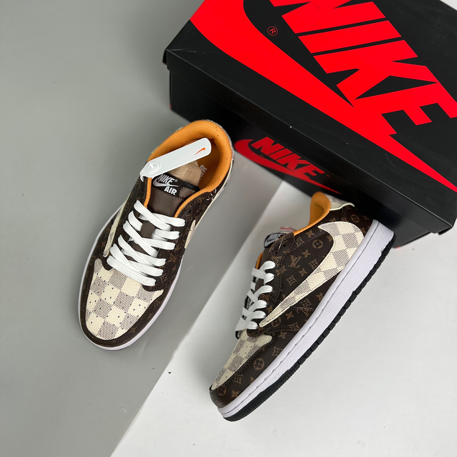 Louis vuitton x air jordan 1 low – 06dhlh12-203 – full size 36 – 45