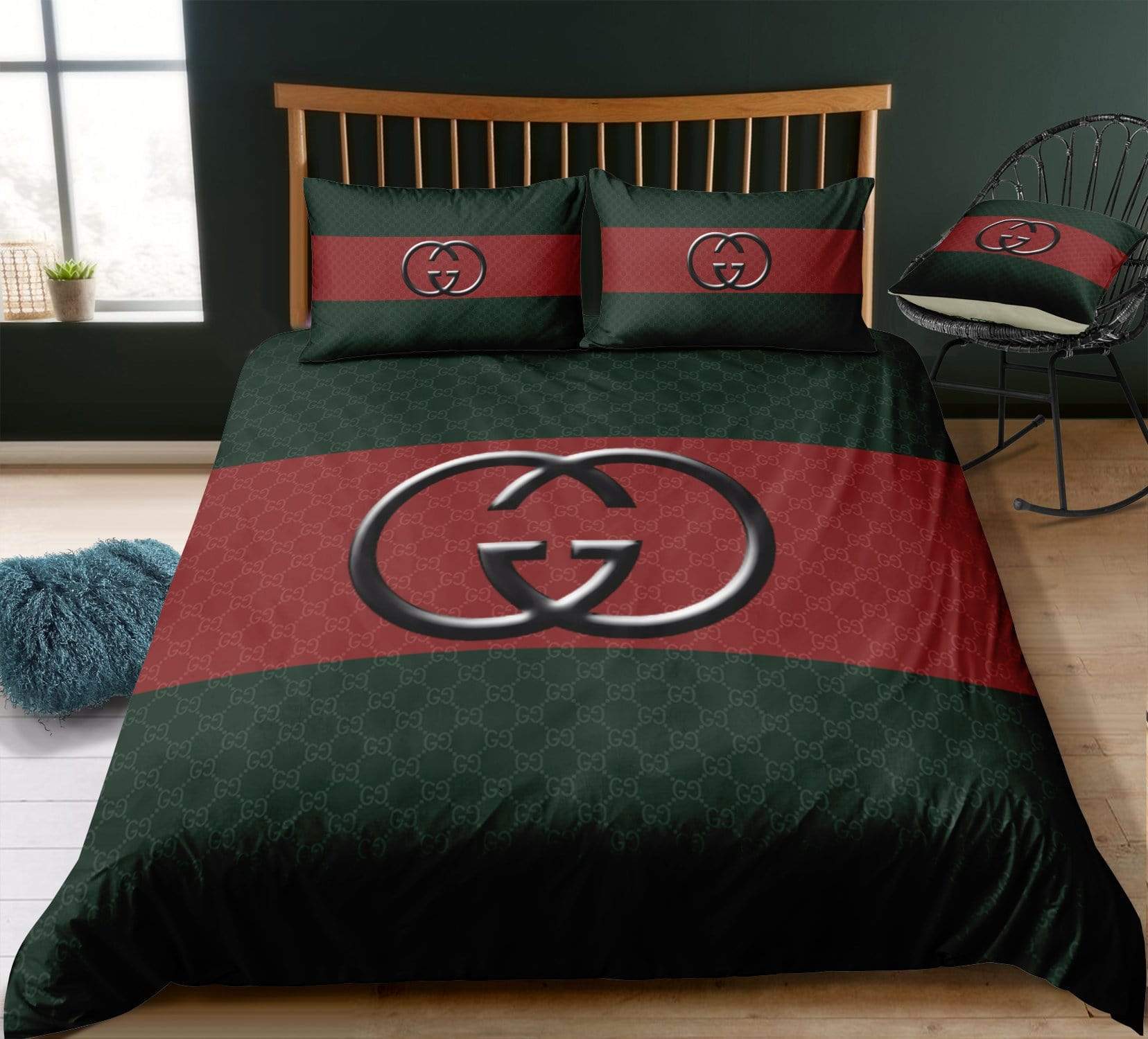 Gucci stripe luxury brand highend bedding set duvet cover hot 2023 bed