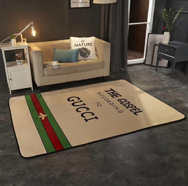 Gucci beige luxury area rug for living room hot 2023 bedroom carpet home decor mat