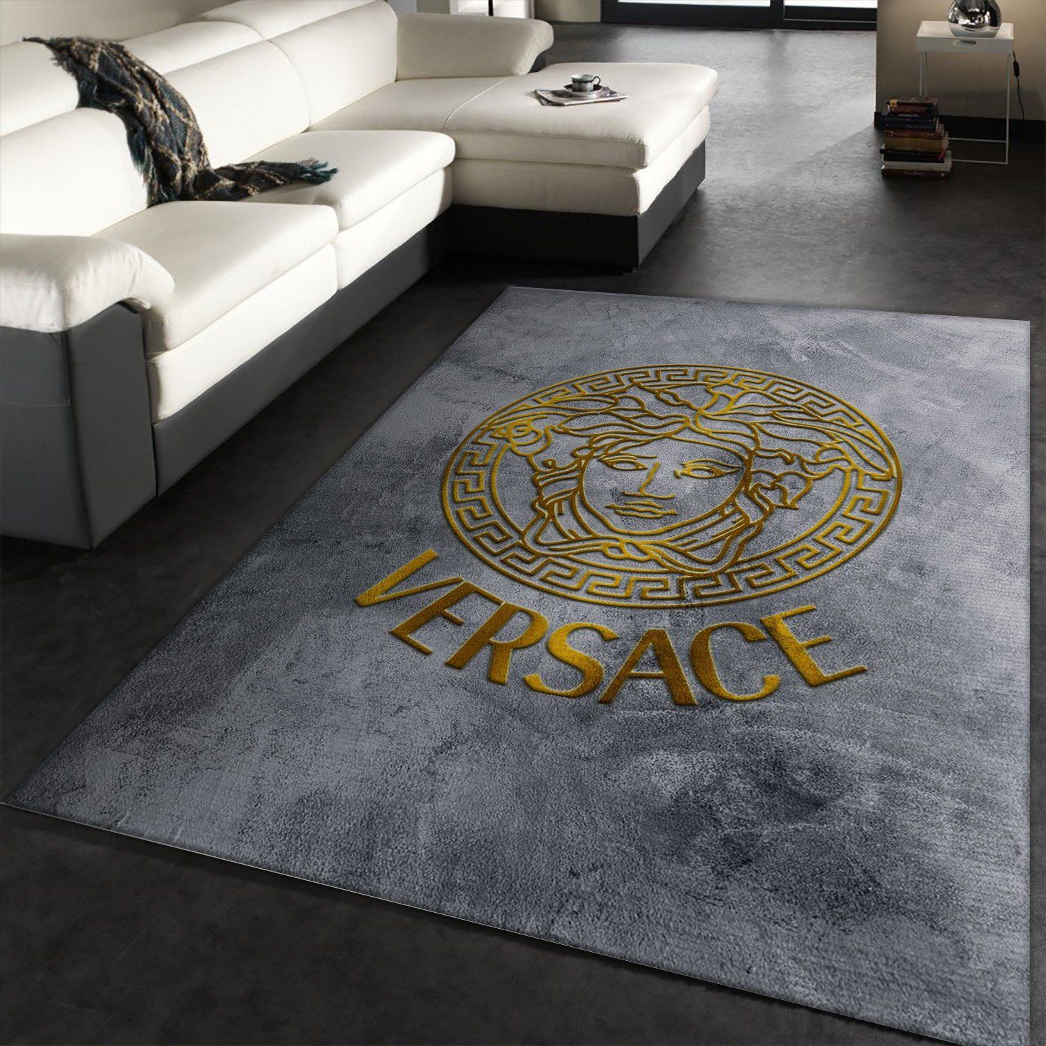 Versace rectangle rugs hot 2023 fashion brand rugs decor 17860