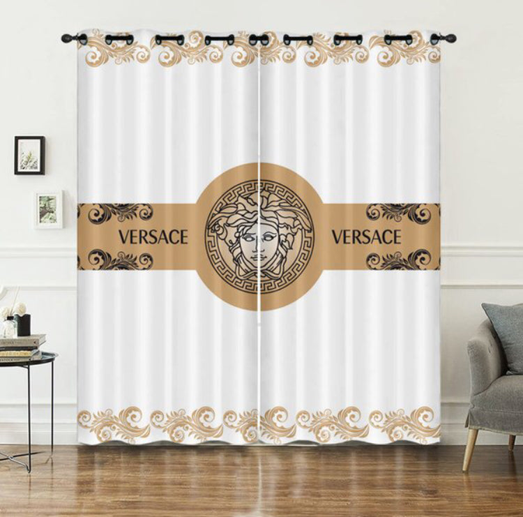 Gianni versace white window curtains hot 2023 set for living room bedroom farmhouse style home decor