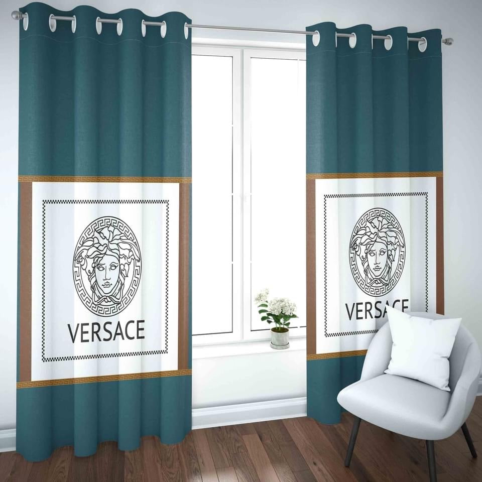 Gianni versace window curtains hot 2023 set for living room bedroom farmhouse style home decor