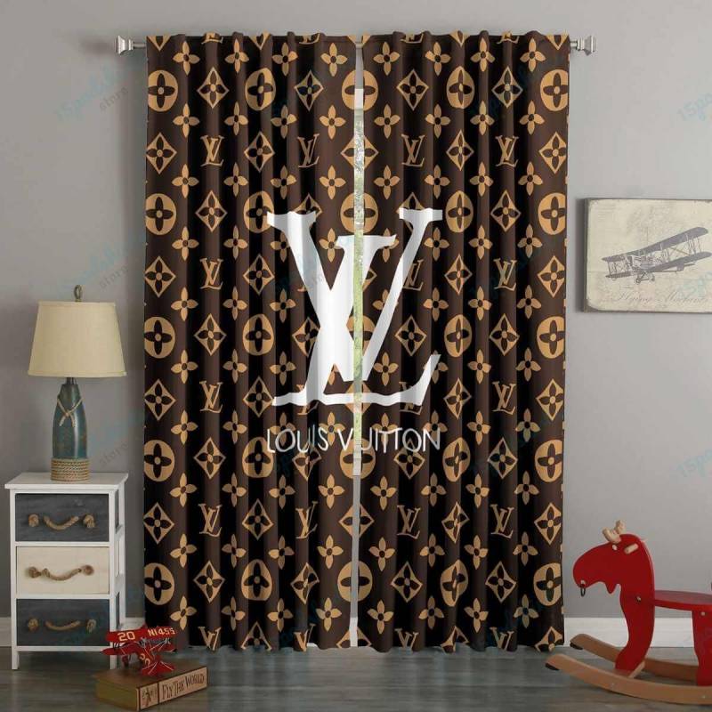 Louis vuitton lv fashion brand window curtains hot 2023 luxury bedroom living room home decor