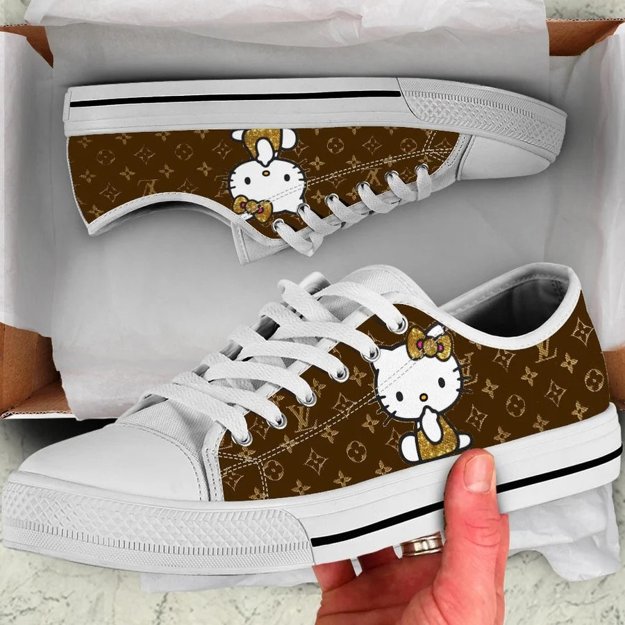 Louis vuitton hello kitty low top canvas shoes sneakers hot best lv for men women hot 2023