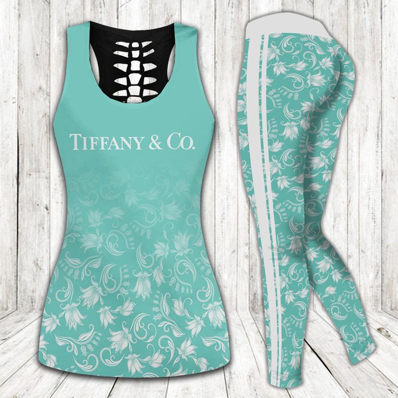 Tiffany & co. tank top leggings luxury brand clothing clothes outfit gym for women hot 2023