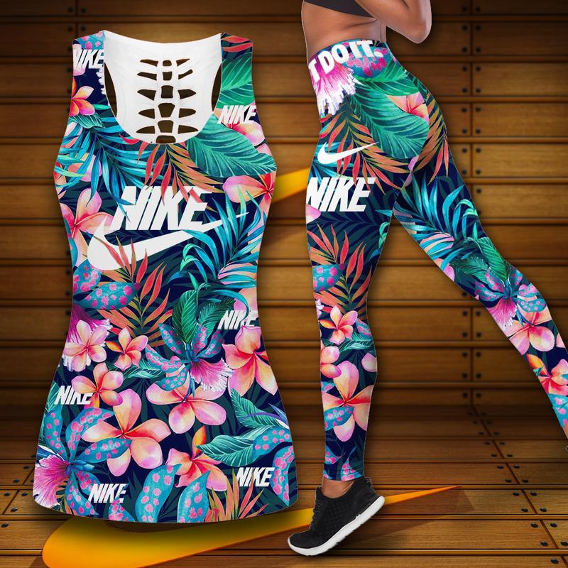 Nike tropical tank top leggings sport clothing clothes outfit gym for women hot 2023