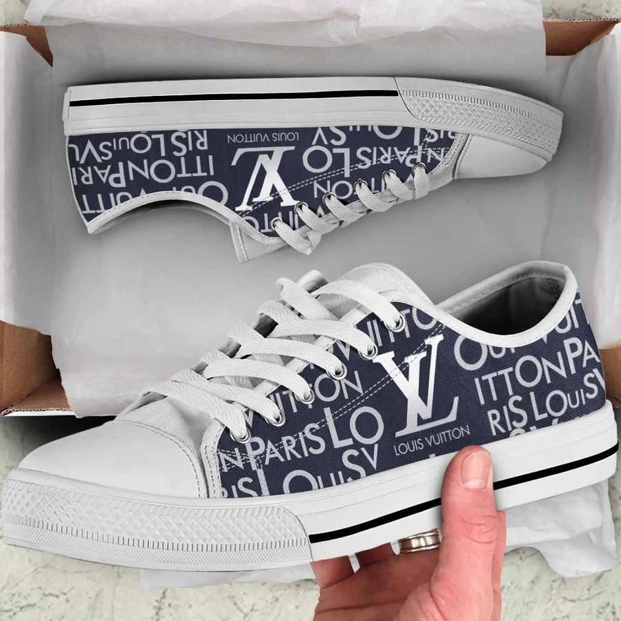 Louis vuitton white navy low top canvas shoes sneakers hot best lv for men women hot 2023