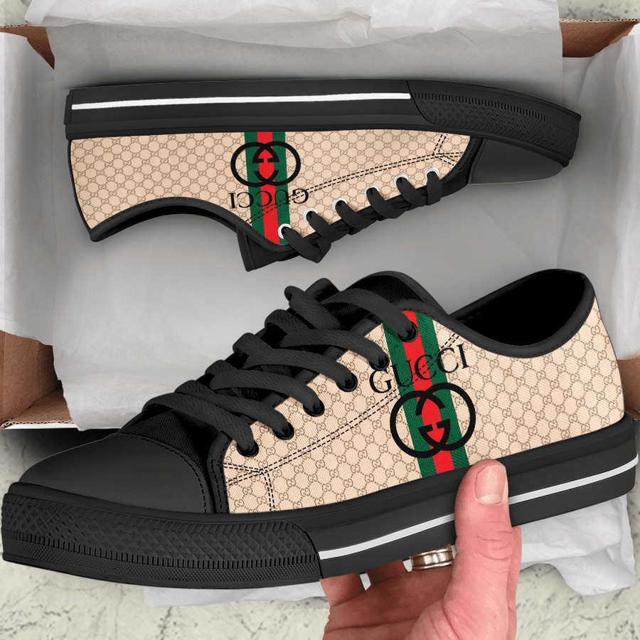 Gucci black stripe low top canvas shoes sneakers hot best for men women hot 2023