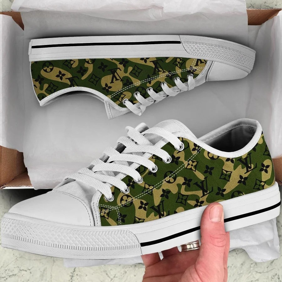 Louis vuitton camo low top canvas shoes sneakers hot best lv for men women hot 2023