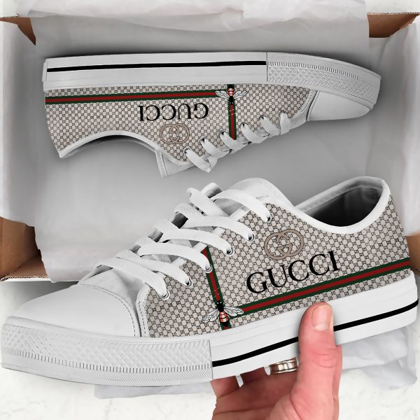 Gucci bee low top canvas shoes sneakers hot best gifts for men women hot 2023