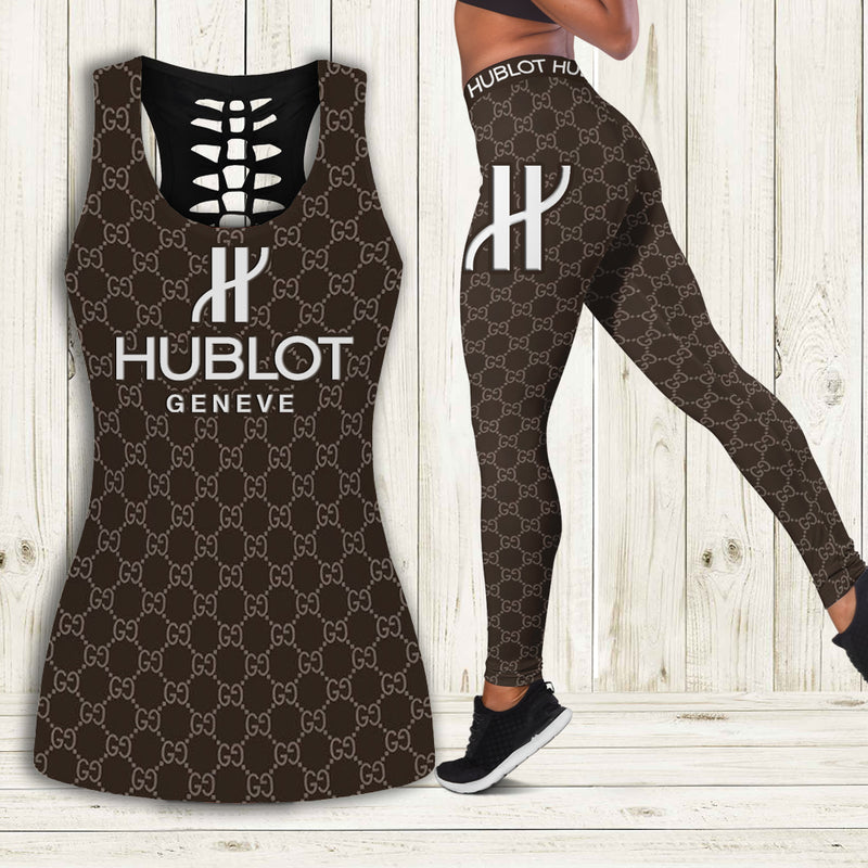 Gucci hublot tank top leggings luxury brand clothing clothes outfit gym for women hot 2023