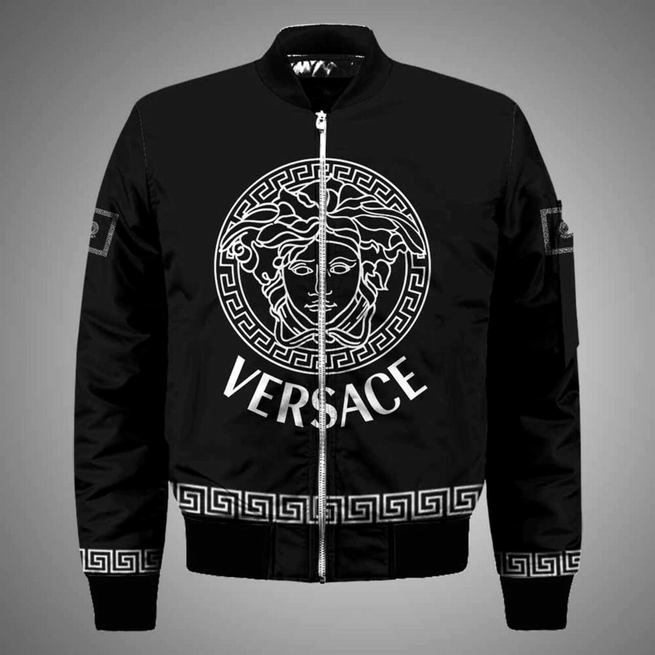 Gianni versace black bomber jacket hot 2023 luxury brand clothing clothes outfit for men and women