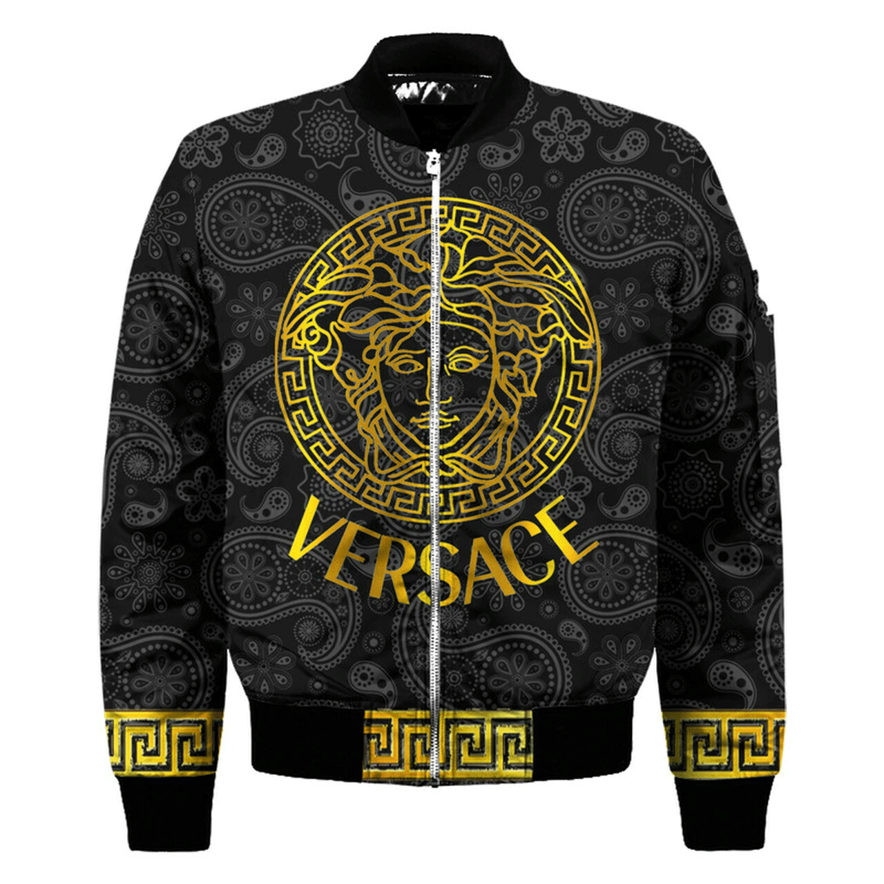 Gianni versace black bomber jacket hot 2023 luxury brand clothing clothes outfit for men and women