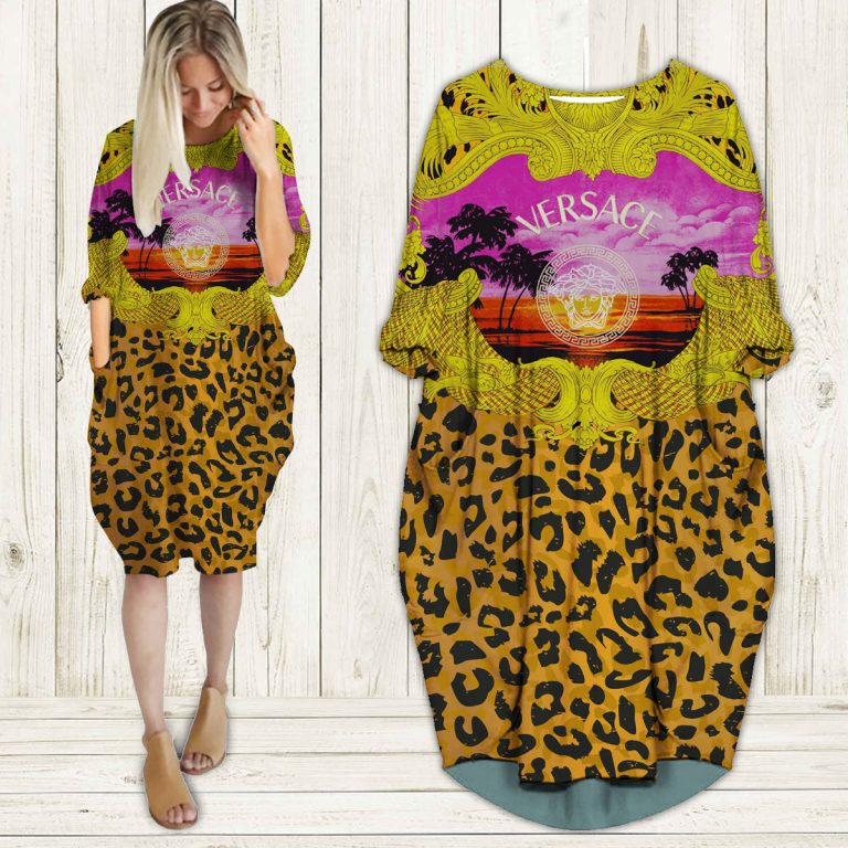 Gianni versace batwing pocket dress luxury brand clothing clothes outfit for women hot 2023