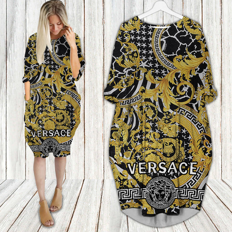 Gianni versace batwing pocket dress luxury brand clothing clothes outfit for women hot 2023