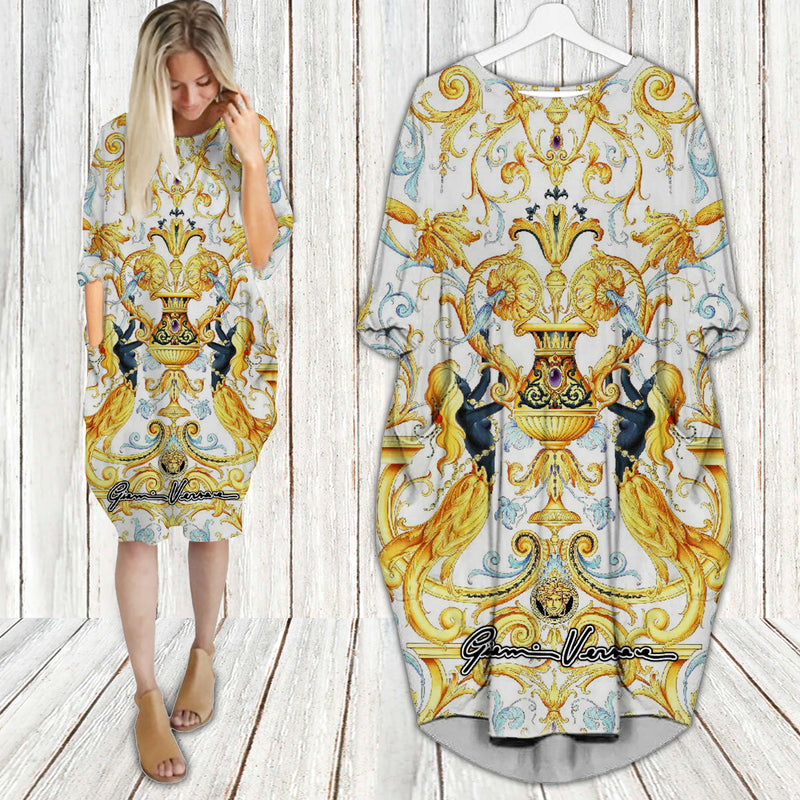 Gianni versace white batwing pocket dress luxury brand clothing clothes outfit for women hot 2023