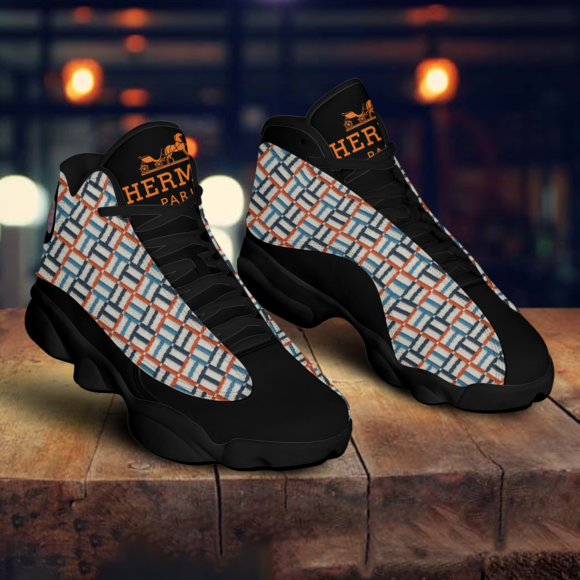 Hermes black air jordan 13 sneakers shoes hot for men women hot 2023