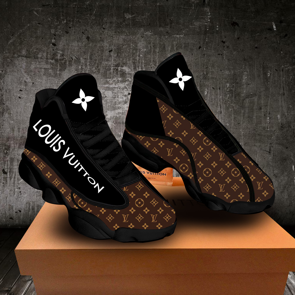 Louis vuitton black air jordan 13 sneakers shoes hot louis vuitton for men women hot 2023