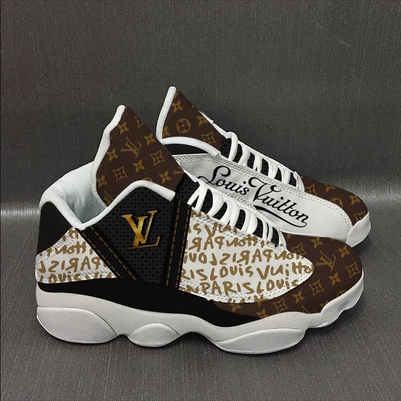 Louis vuitton white brown air jordan 13 sneakers shoes retro gifts for men women hot 2023