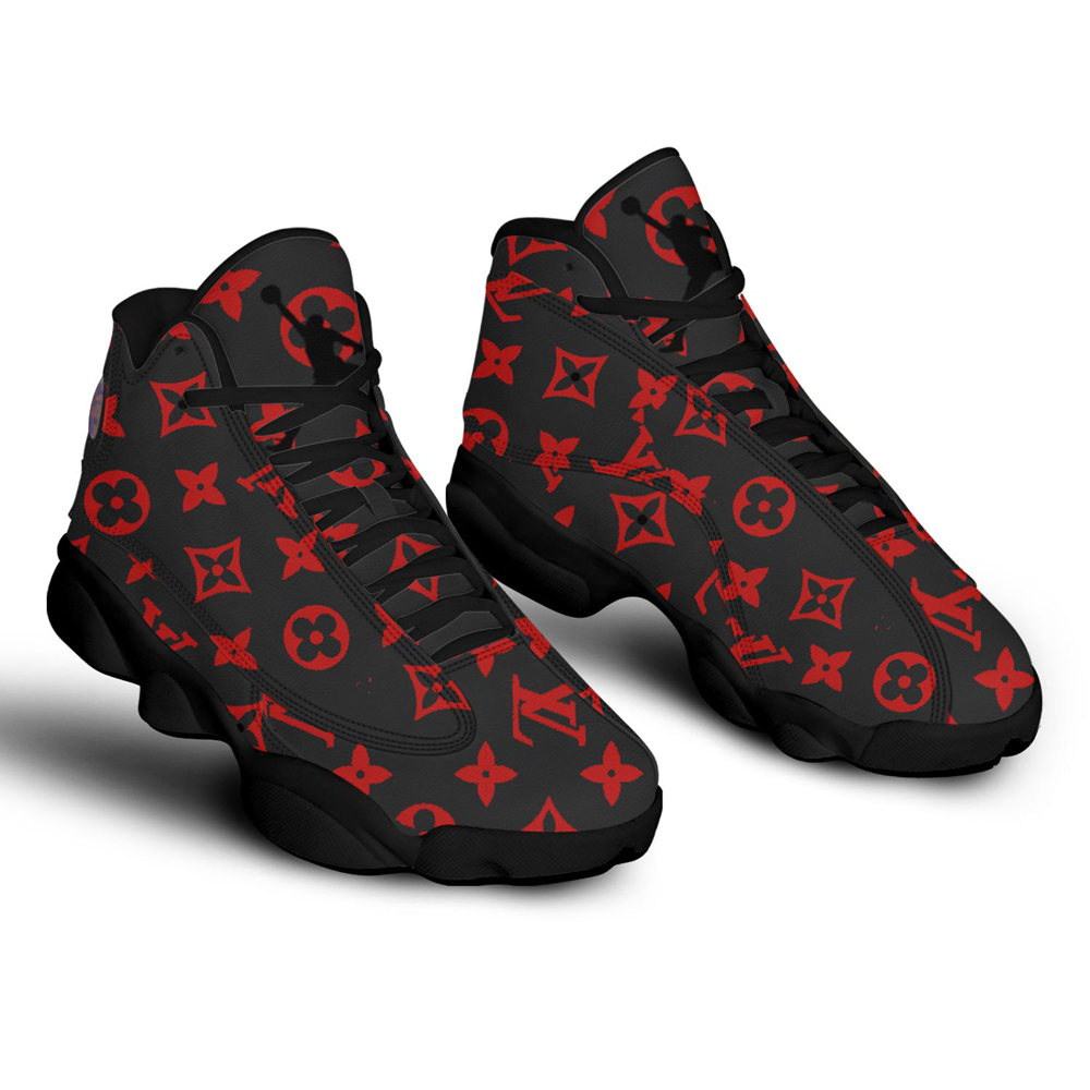 Louis vuitton paris red air jordan 13 sneakers shoes hot louis vuitton gifts for men women hot 2023