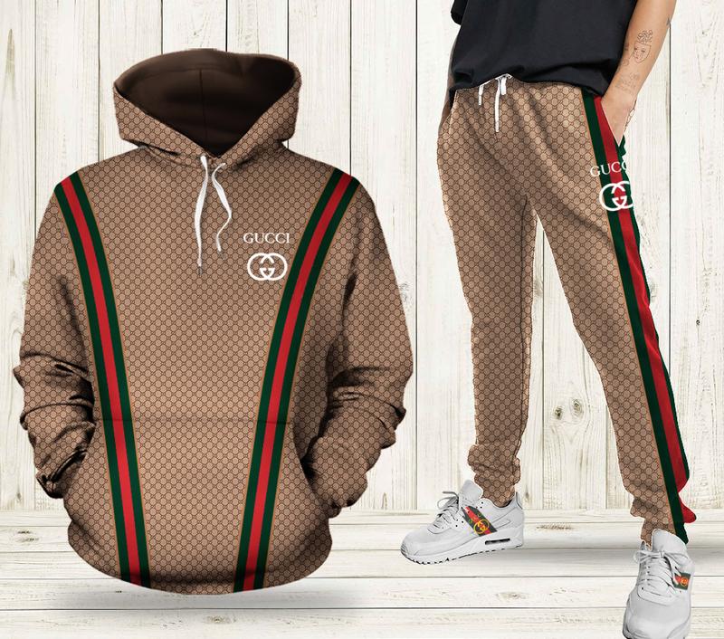 Gucci brown hoodie sweatpants pants hot 2023 luxury brand clothing clothes outfit for men