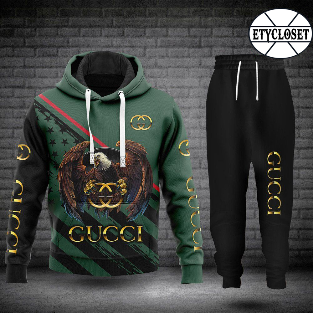 Gucci eagle hoodie sweatpants pants hot 2023 luxury brand clothing clothes outfit for men