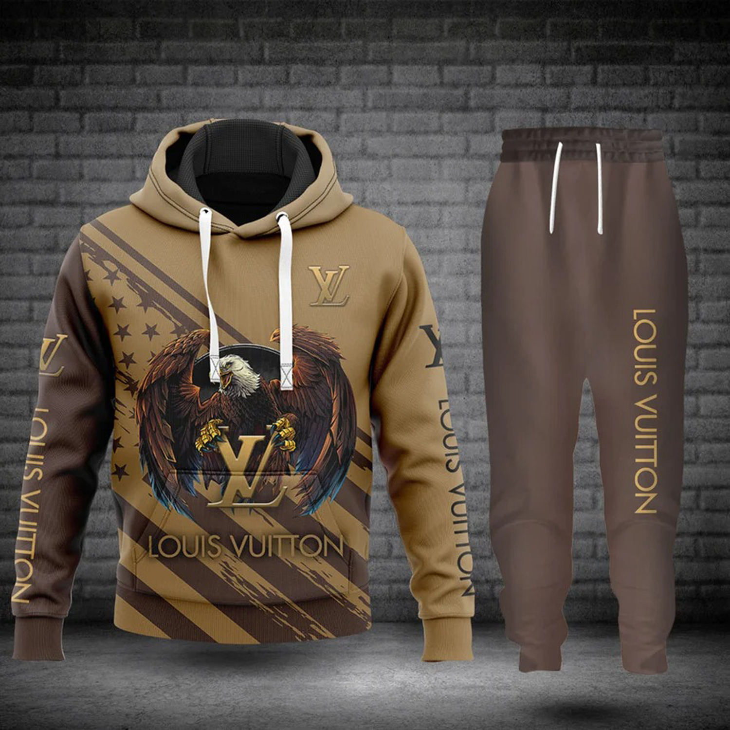 Louis vuitton eagle hoodie sweatpants pants hot 2023 lv luxury clothing clothes outfit for men