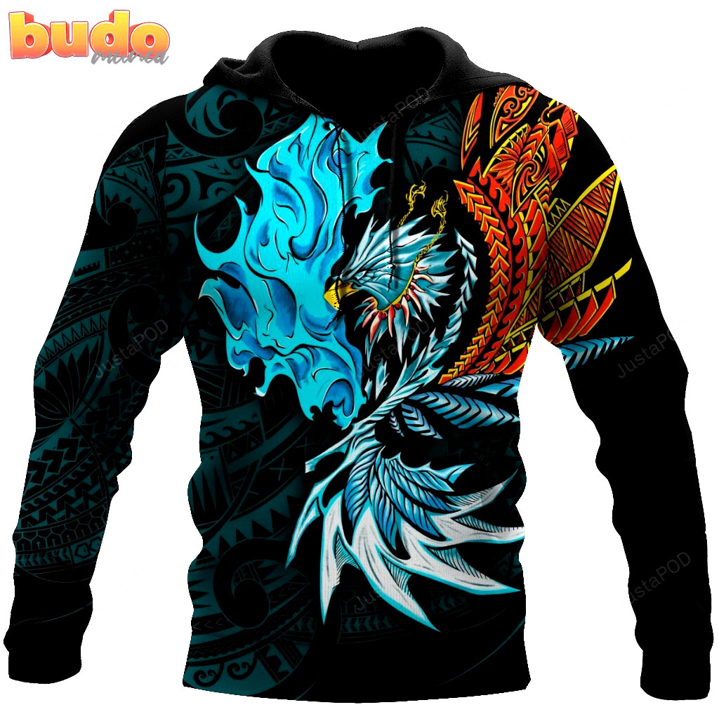 Amazing eagle warrior 3d all print hoodie, zip- up hoodie
