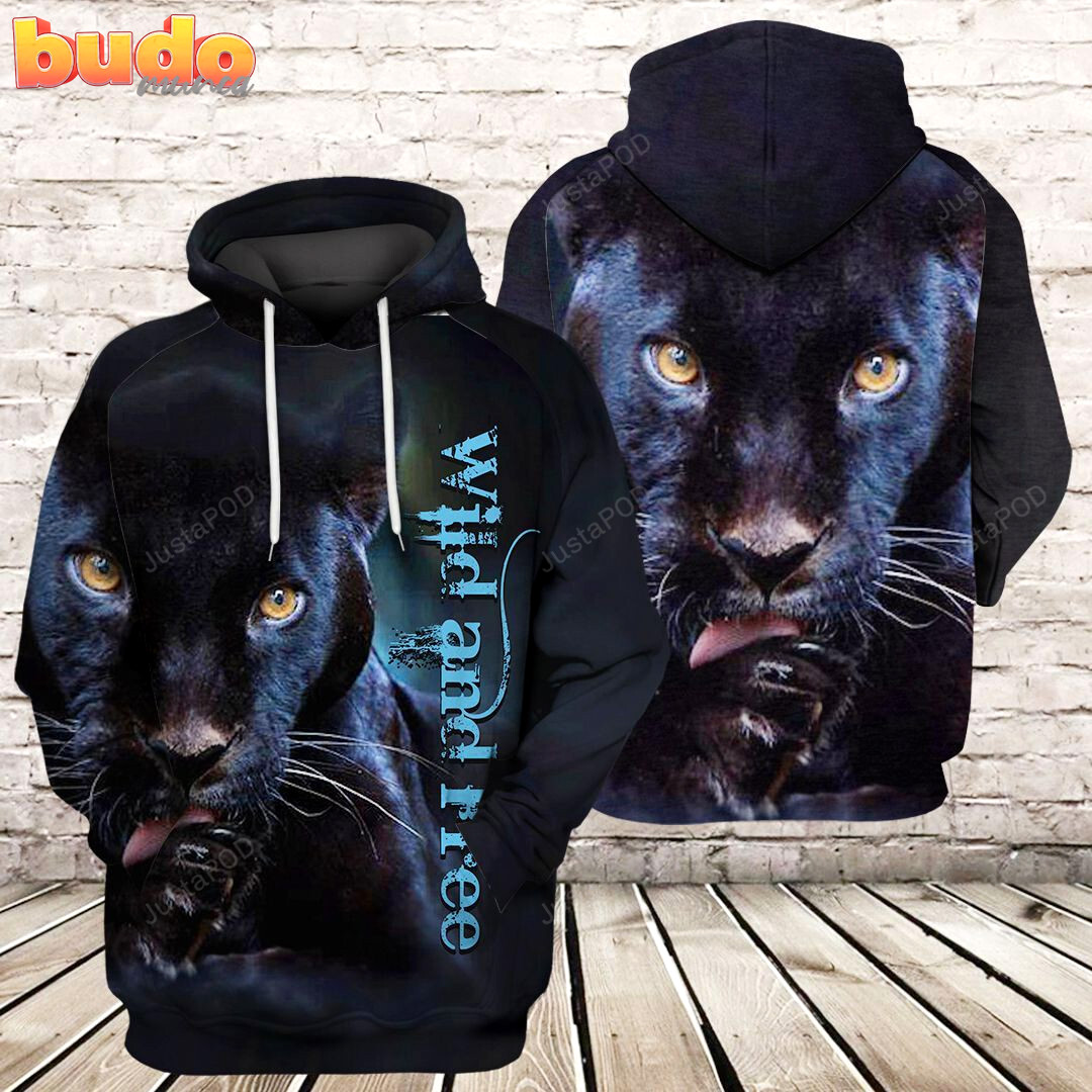 Black leopard 3d all over printed hoodie, zip- up hoodie