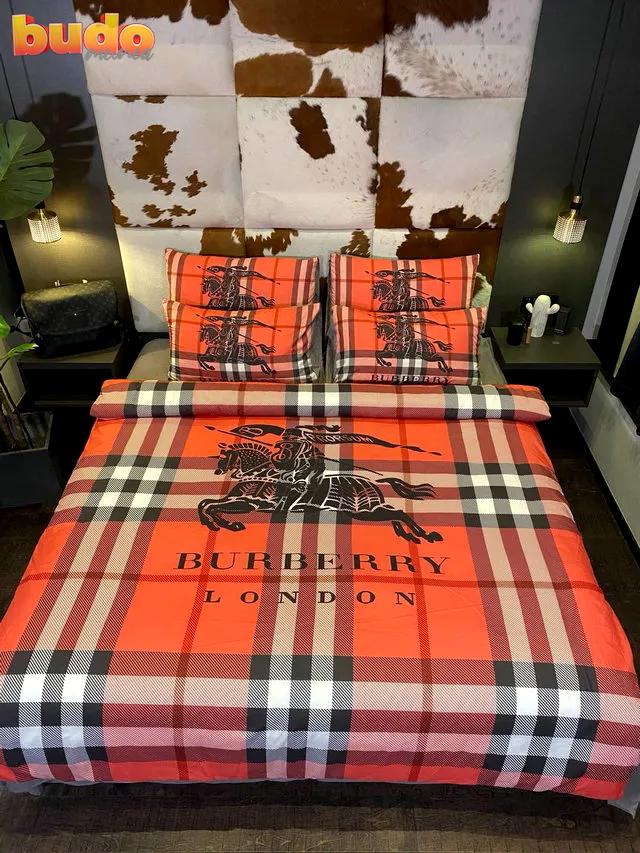 Burberry bedding orange luxury bedding sets quilt sets duvet cover luxury brand bedroom sets bedding
