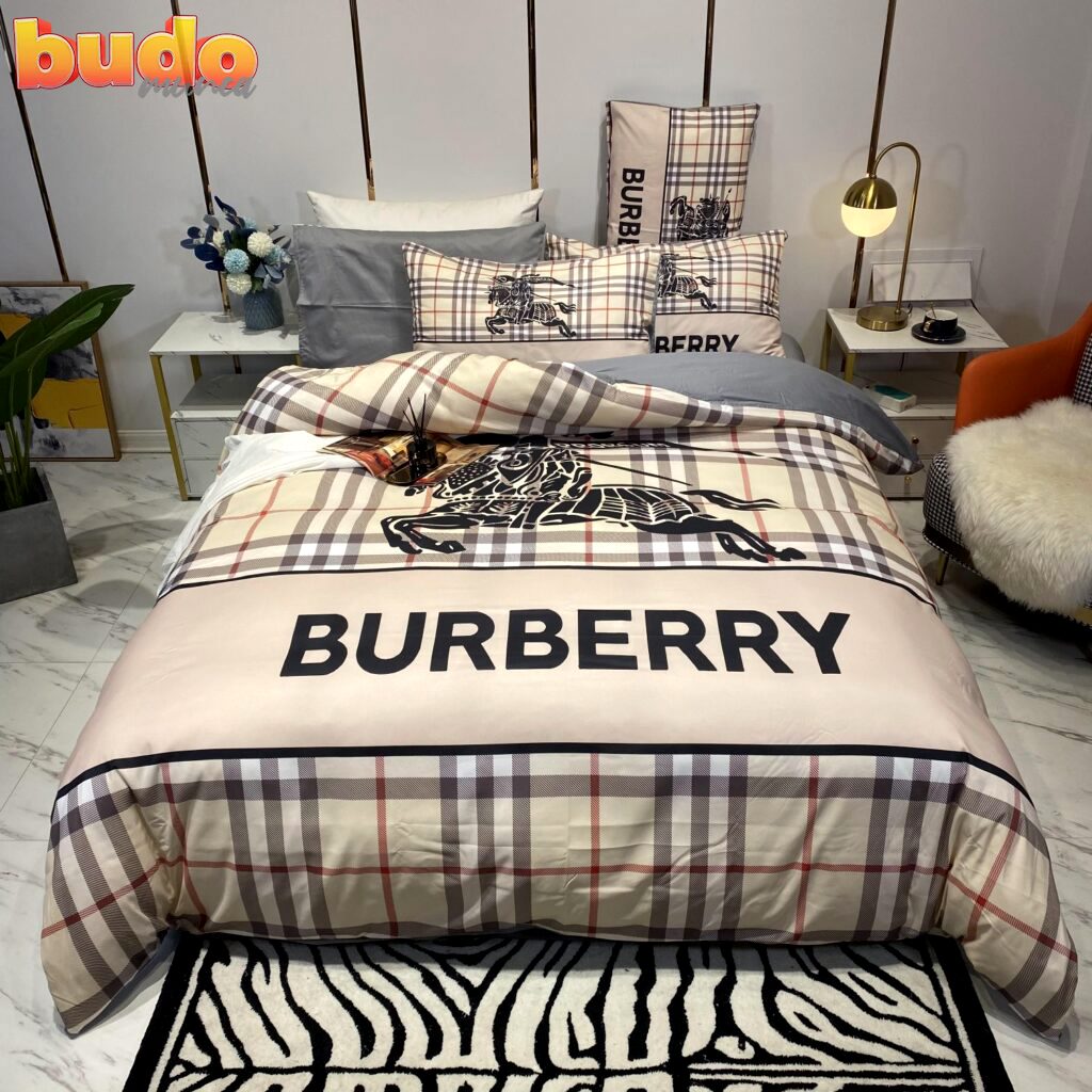 Burberry bedding set printed bedding sets quilt sets duvet cover luxury brand bedding decor bedroom sets