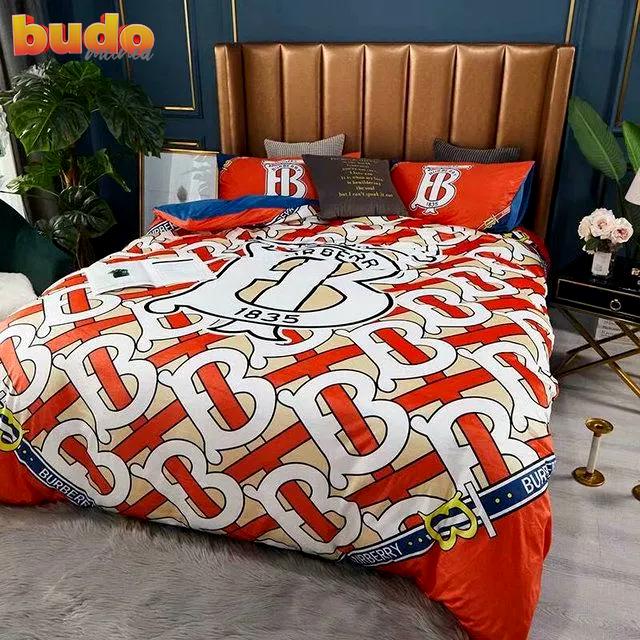 Burberry hot bedding set printed bedding sets quilt sets duvet cover luxury brand bedding decor bedroom sets