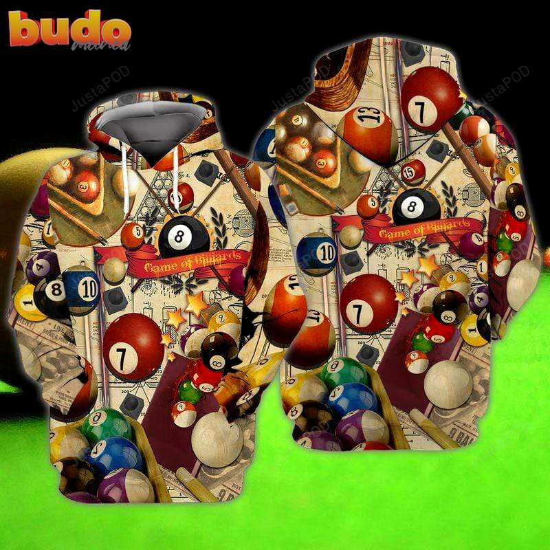 Came of billiard brown 3d all print hoodie, zip- up hoodie