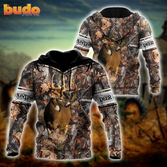 Camouaflage deer hunter awesome 3d all over printed hoodie, zip- up hoodie