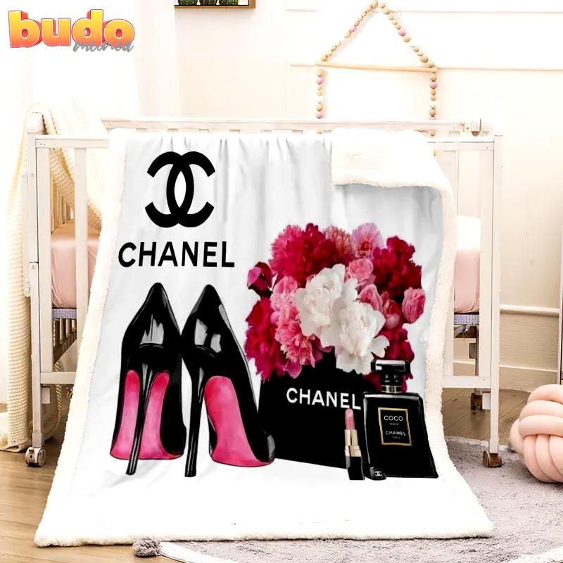 Chanel coco luxury brand premium blanket fleece home decor