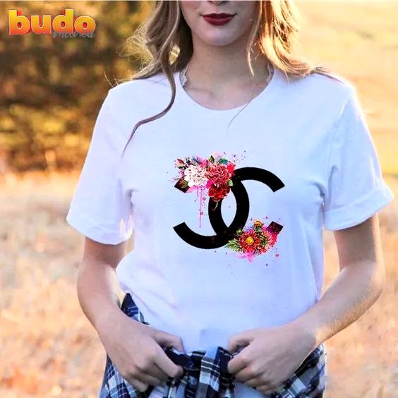 Chanel flowers white luxury brand premium unisex t-shirt outfit for men women