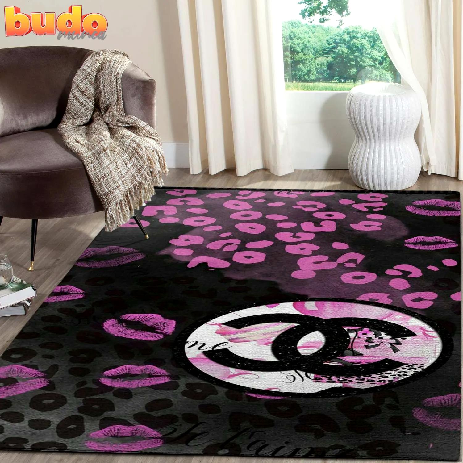 
                chanel lips luxury fashion luxury brand premium rug carpet home decor
            