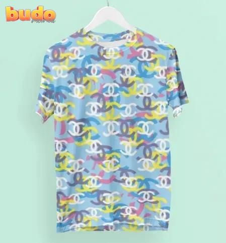 Chanel multicolor luxury brand premium unisex t-shirt outfit for men women