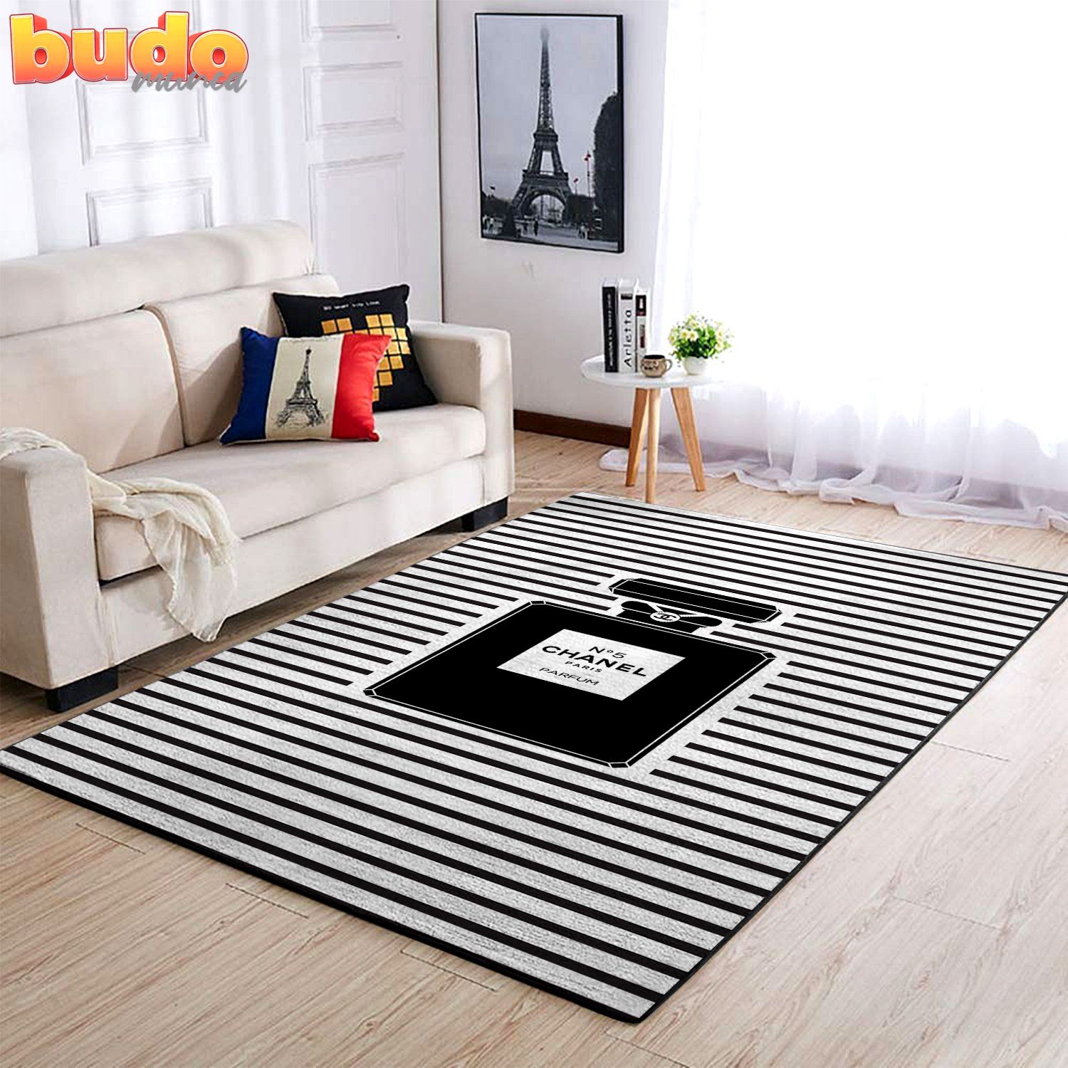 
                chanel n5 coco fashion luxury brand premium rug carpet home decor
            