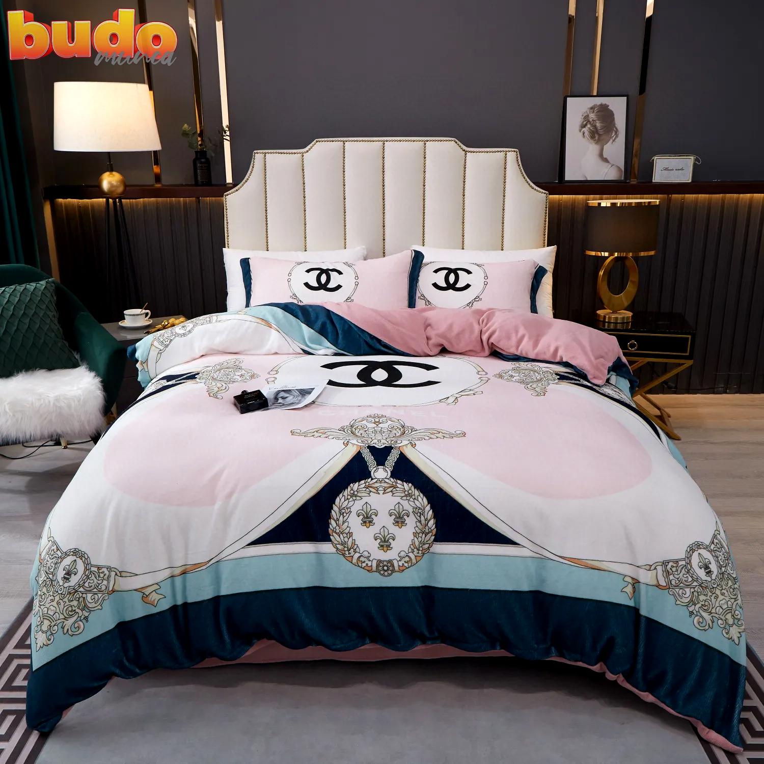 Chanel new bedding 3d printed bedding sets quilt sets duvet cover luxury brand bedding decor bedroom sets