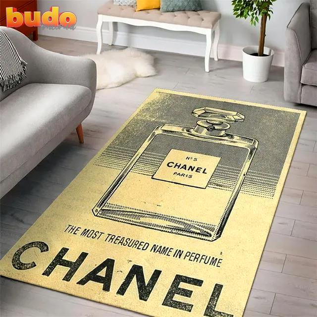 
                chanel perfume fashion luxury brand premium rug carpet home decor
            