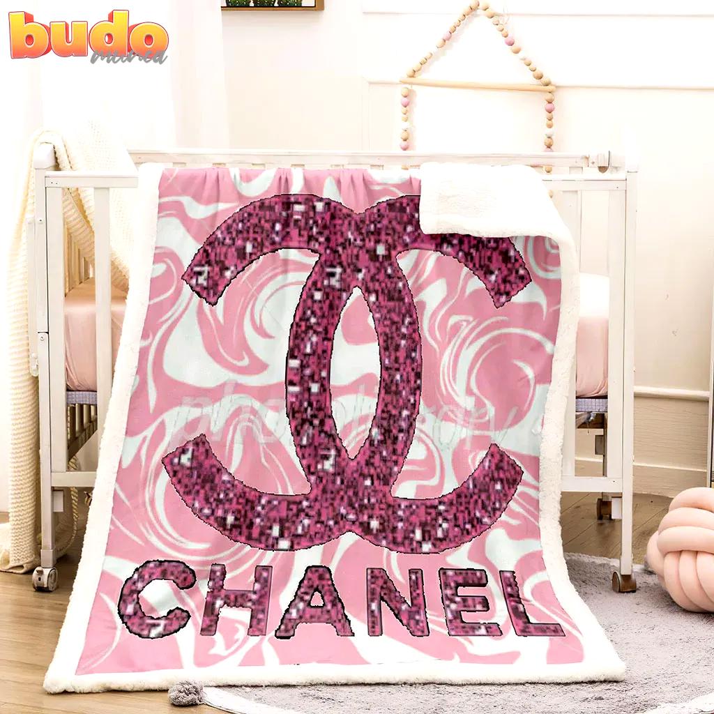 Chanel pinky luxury brand premium blanket fleece home decor