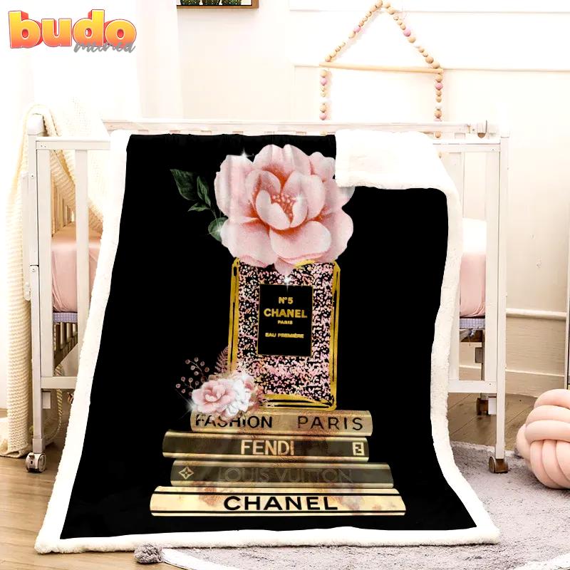 Chanel top luxury brand premium blanket fleece home decor