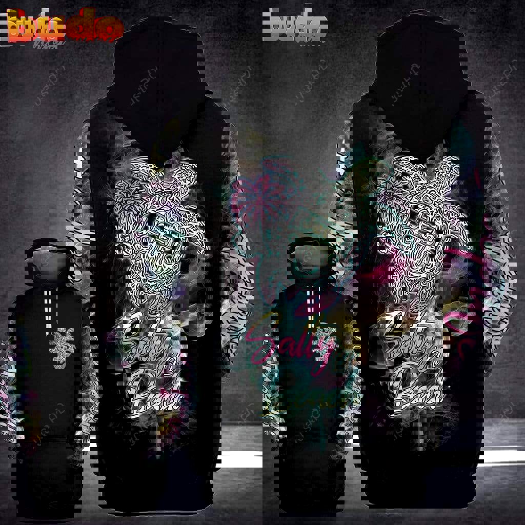 Cool jeep and turtle salty lil’ beach black 3d all print hoodie, zip- up hoodie