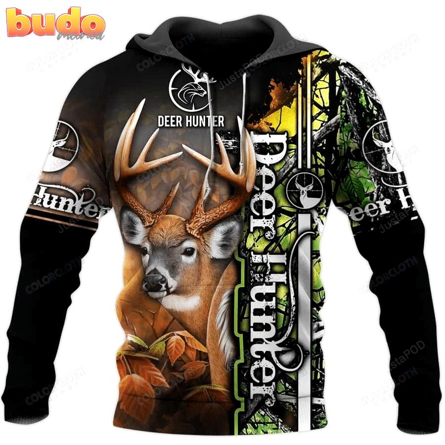 Deer hunter 3d all print hoodie, zip- up hoodie