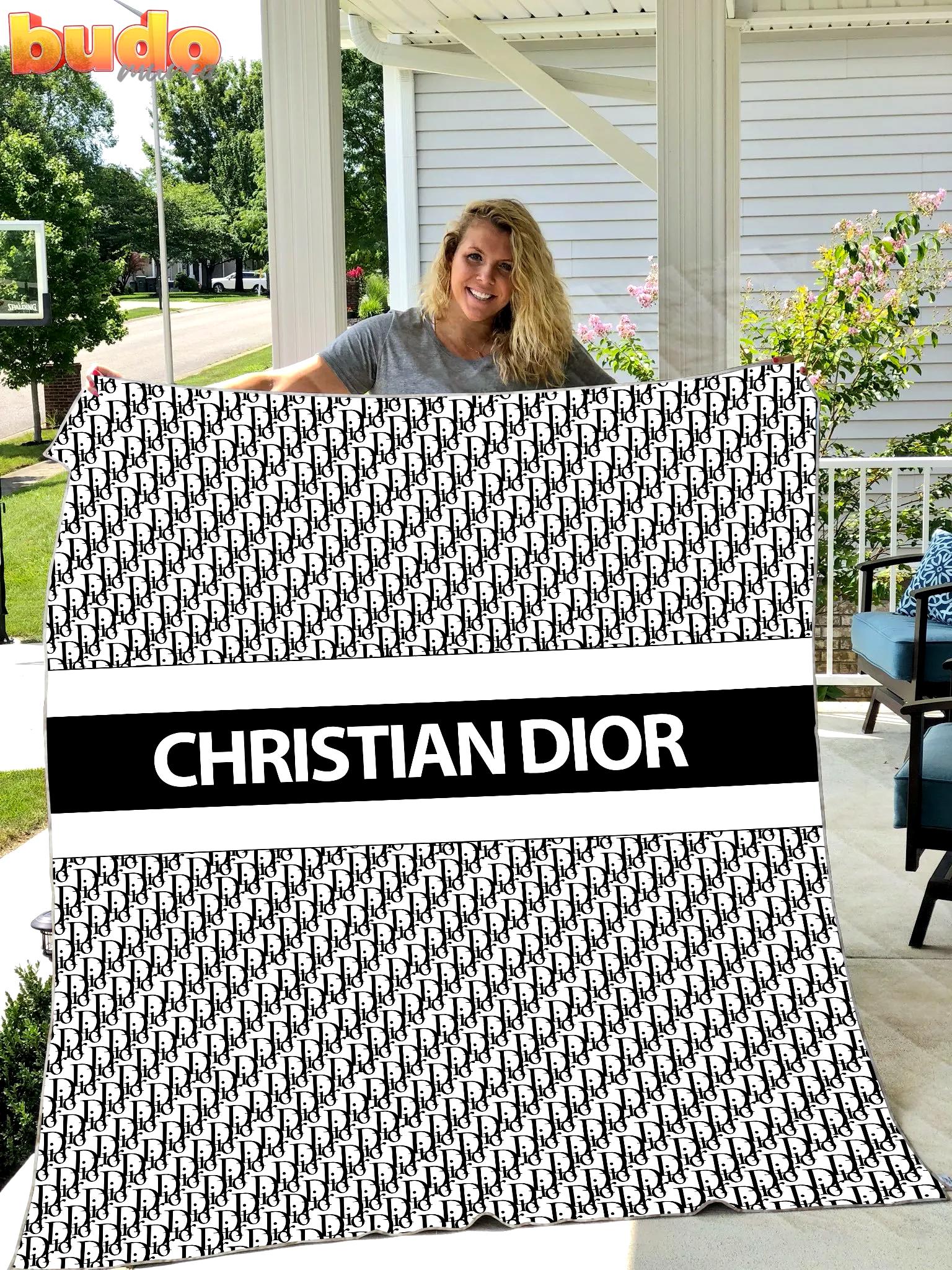 Dior luxury brand premium blanket fleece home decor