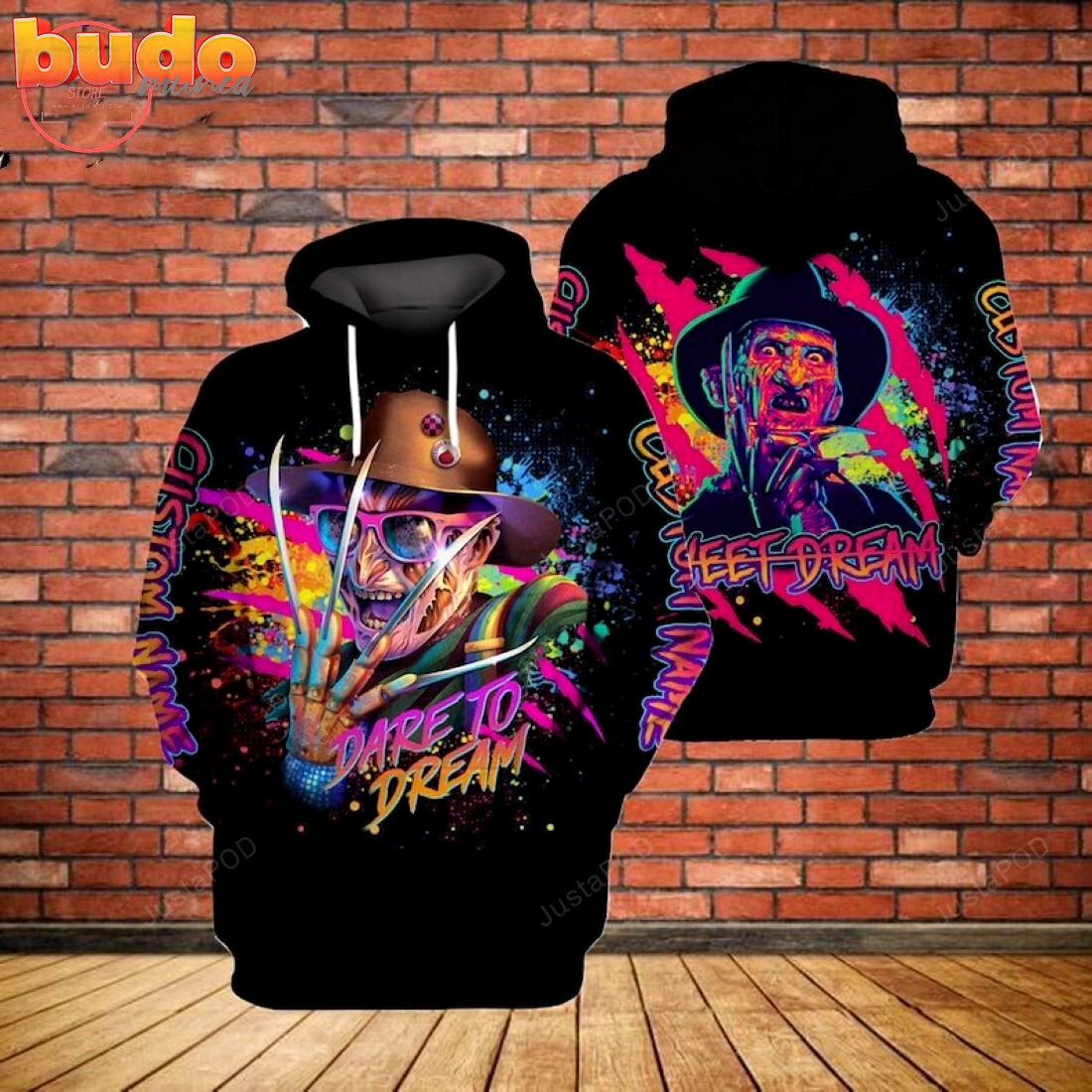 Freddy krueger dare to dream halloween 3d all over printed hoodie, zip- up hoodie