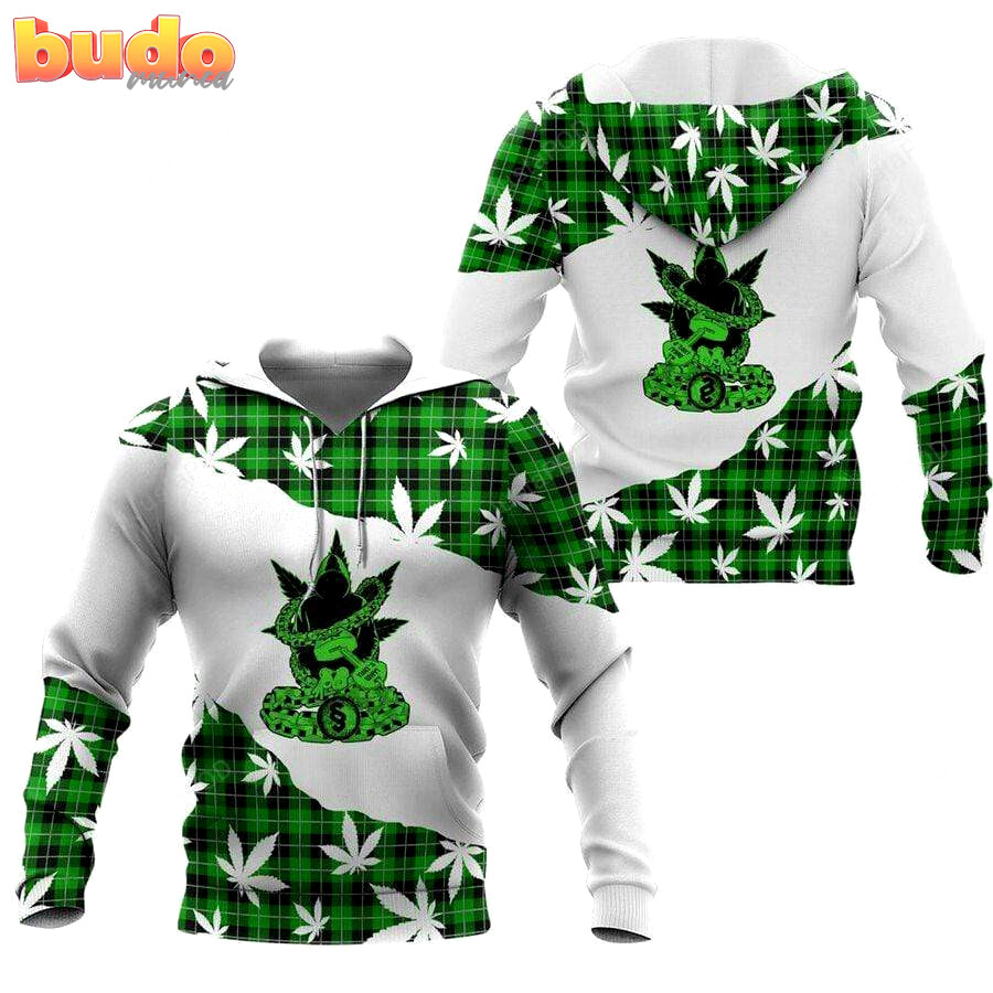 Gift for mother green weed be locked 3d all print hoodie, zip- up hoodie