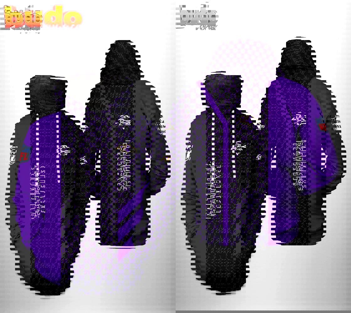 Gucci baltimore ravens nfl fashion luxury brand premium hoodie for fan