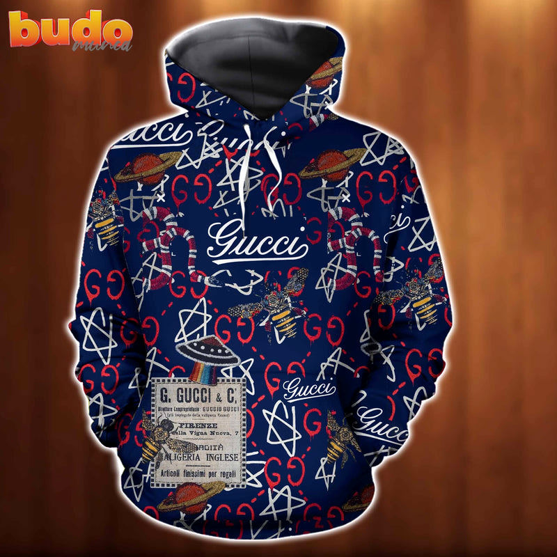 Gucci bee logo unisex hoodie for men women luxury brand outfit